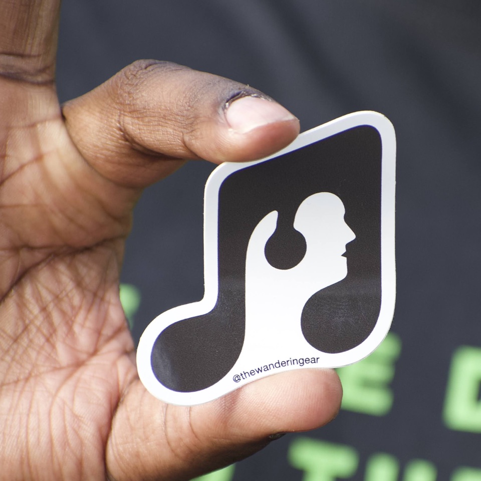 The Wandering Ear Logo Sticker