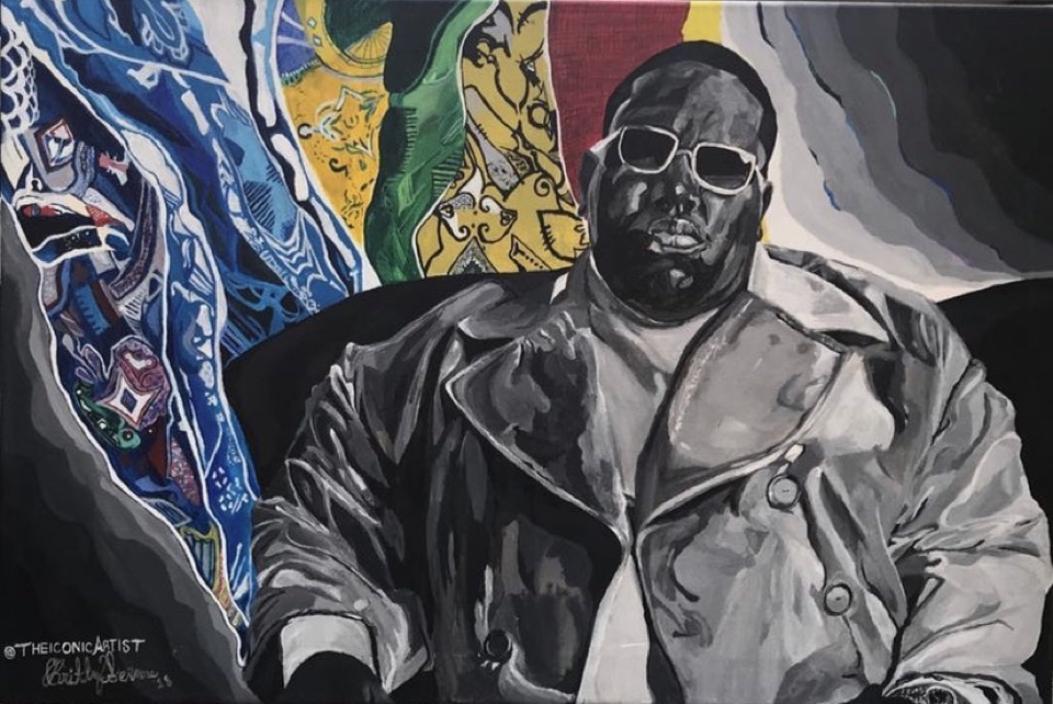 36x36 BIGGIE smalls| Coogi Print