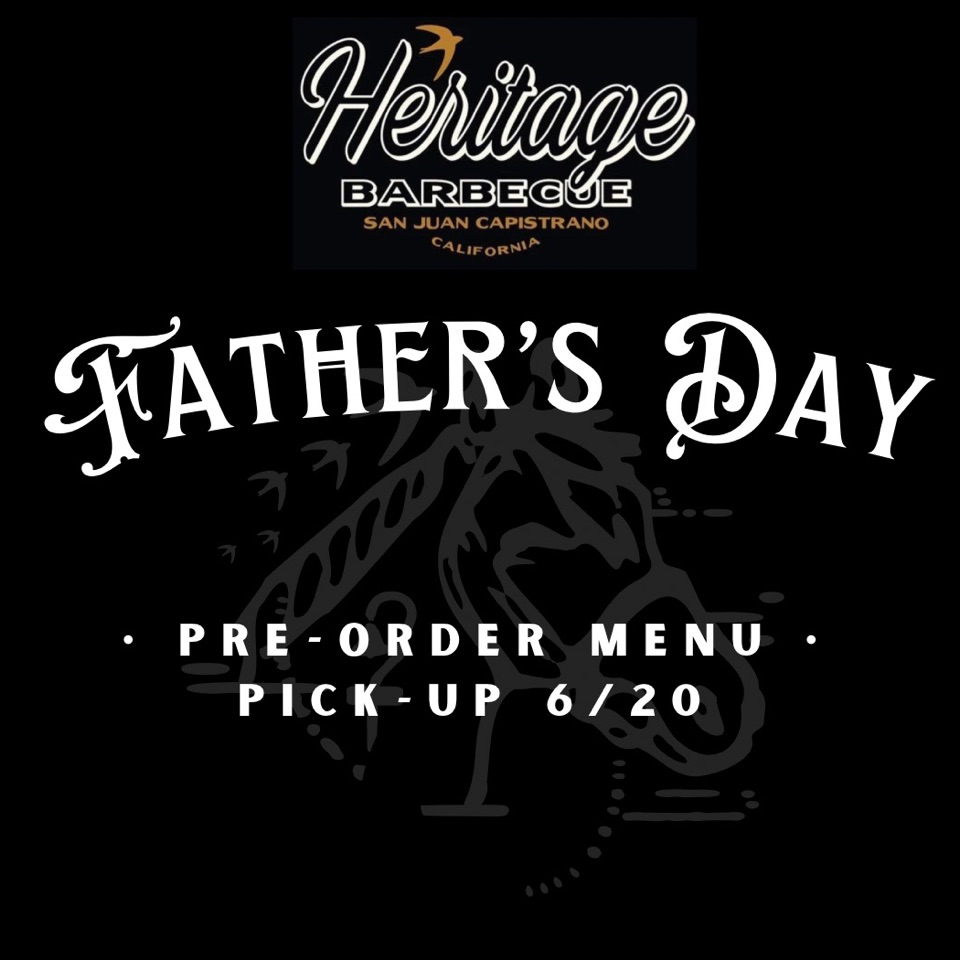 Pre-Order Saturday 6/20 Father’s Day Weekend